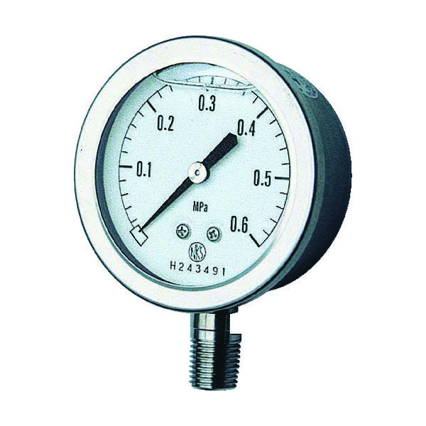 長野計器 長野 グリセン入圧力計 A枠立型 Φ60 最小目盛0.005 GV50-173-0.1MP 1個 157-5899（直送品）