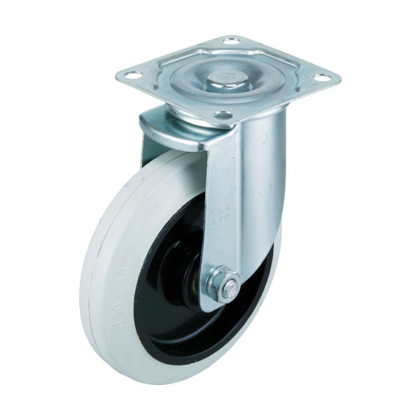 プレート式キャスター エアーキャスター （ナイロンホイールゴム車） 自在 _6