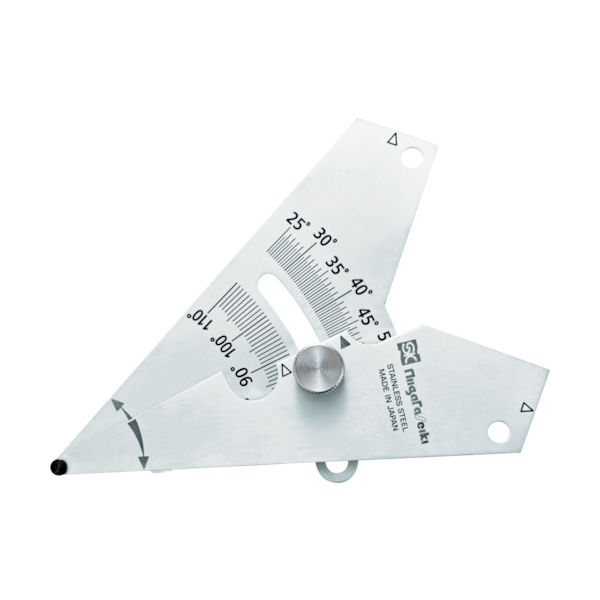 新潟精機 SK アングル開先ゲージ 測定範囲25~65°/70~110° WGA-65 1個 412-1678（直送品）