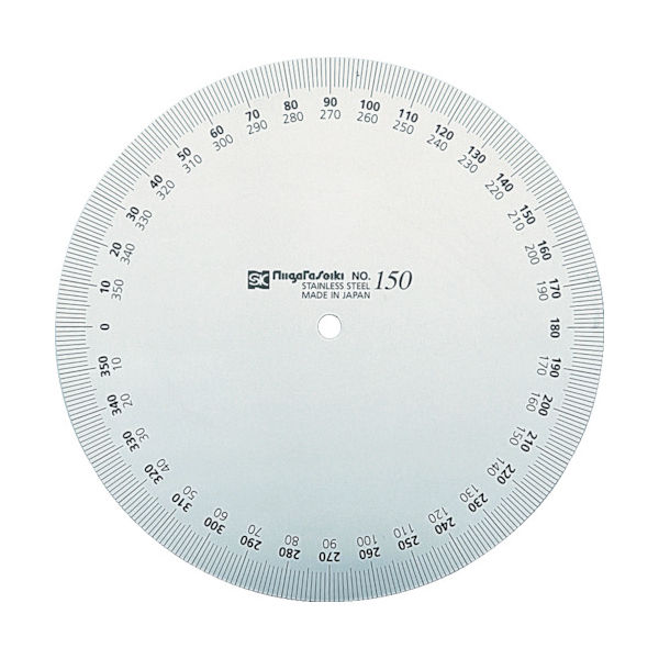 新潟精機 SK プロトラクターNo.193 正円タイプ 目量1° 直径150mm PRT193-150 1個 421-9848（直送品）