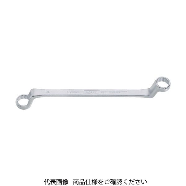 HAZET 両口めがねレンチ(75度ディープオフセット) 18X19mm 630-18X19 1丁 439-4313（直送品）