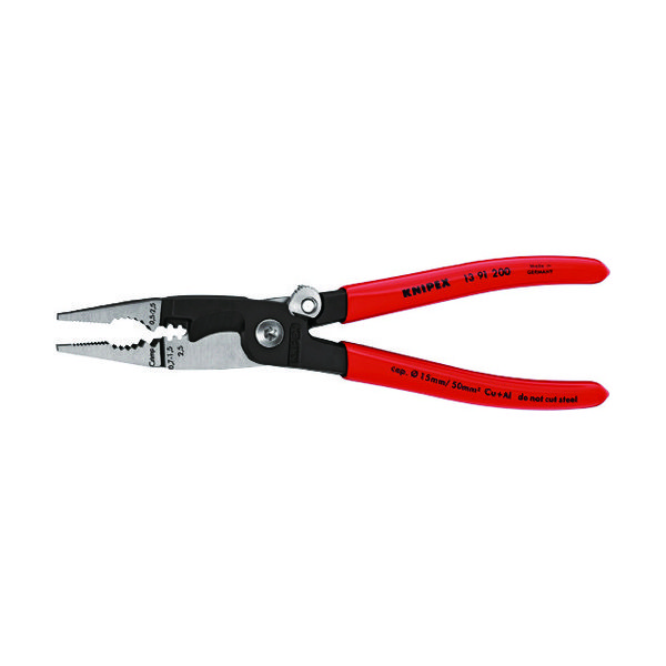 KNIPEX エレクトロプライヤー ロック付 200mm 1391-200 1丁 446-7281（直送品）