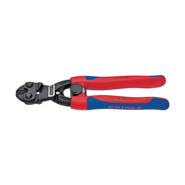 KNIPEX 200mm ミニクリッパー(強力型/スプリング付) 7132-200 1丁 446-8597（直送品）