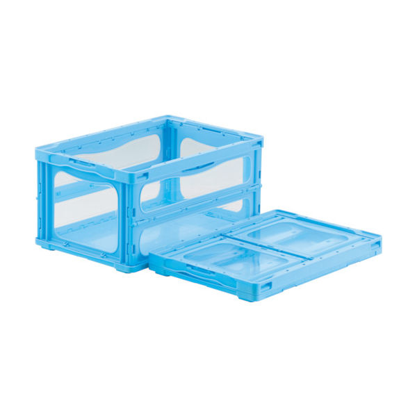 三甲 サンコー 折りたたみコンテナー 559160 マドコンライトOー40Bブルー SKMLO-O-40B-BL 1個 469-9017（直送品）