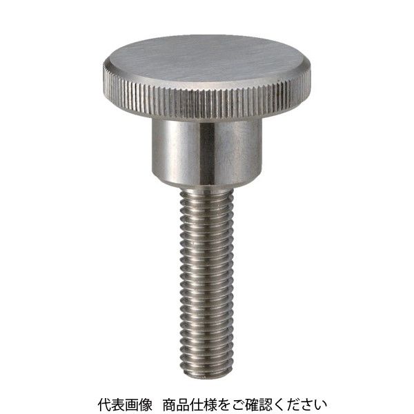 トラスコ中山 TRUSCO ローレットノブ 段付 オネジ・スチール製 外径30×ネジM8 TKKBT-M8X25 1個 470-0694（直送品）