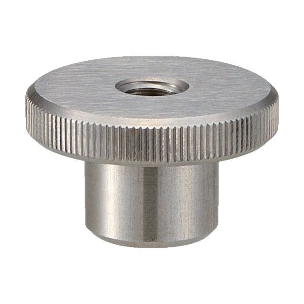 トラスコ中山 TRUSCO ローレットノブ 段付 メネジ・スチール製 外径16×ネジM4 TKKNT-M4 1個 470-0872（直送品）