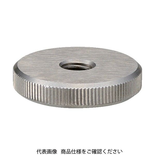トラスコ中山 TRUSCO ローレットノブ 平型 メネジ・スチール製 外径20×ネジM5 TKKNF-M5 1個 470-1267（直送品）