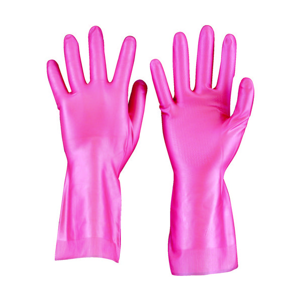 トラスコ中山 TRUSCO 天然ゴム手袋 中厚手タイプ ピンク Mサイズ DPM-5494-P-M 1双 470-2662（直送品）