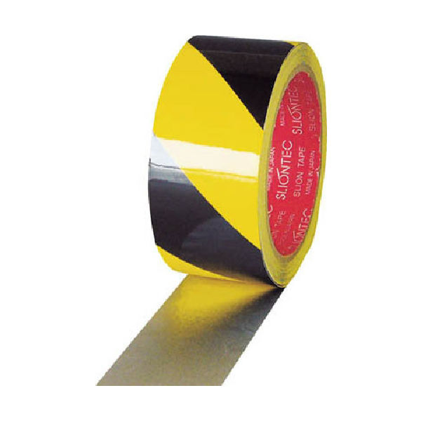 マクセル スリオン 危険表示用反射テープ 90mm×10m黄/黒 965200-00