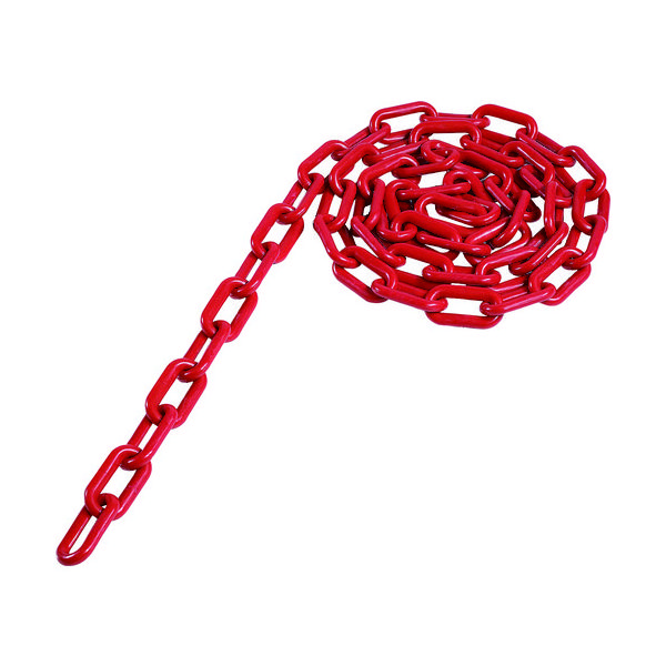 カーボーイ CARーBOY カラープラポールチェーン 2M レッド CP22 1本 470-5955（直送品）