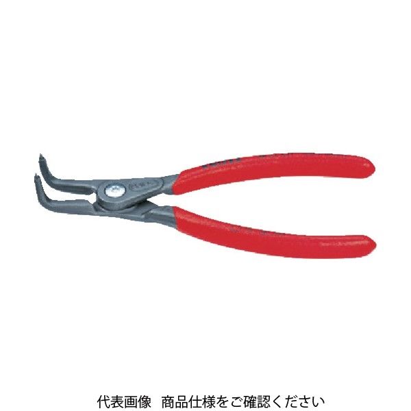KNIPEX 4921ーA01 軸用精密スナップリングプライヤー 曲 1丁 471-3681（直送品）