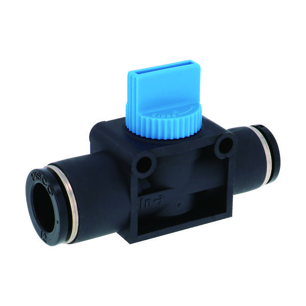 日本ピスコ PISCO ハンドバルブ ユニオンストレート2方弁チューブ12出力10 HV12-10-2 1個 474-2672（直送品）