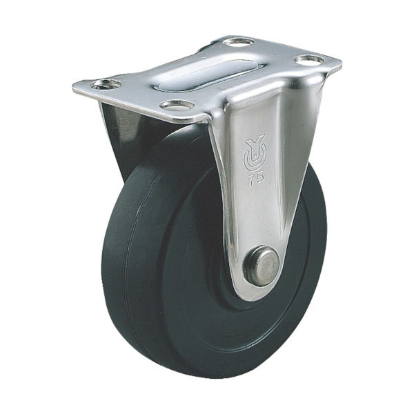 トラスコ中山 TRUSCO キャスター TYSシリーズ 固定 ゴム車75mm TYSK-75 1個 474-8301（直送品）