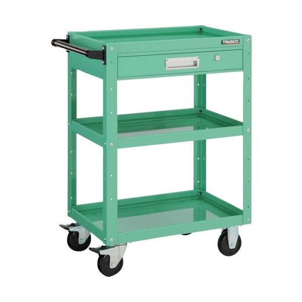 トラスコ中山 TRUSCO ツールワゴン イーグルワゴン 600X400XH880 引出付 ヤンググリーン EGW-963V-YG 1台（直送品）