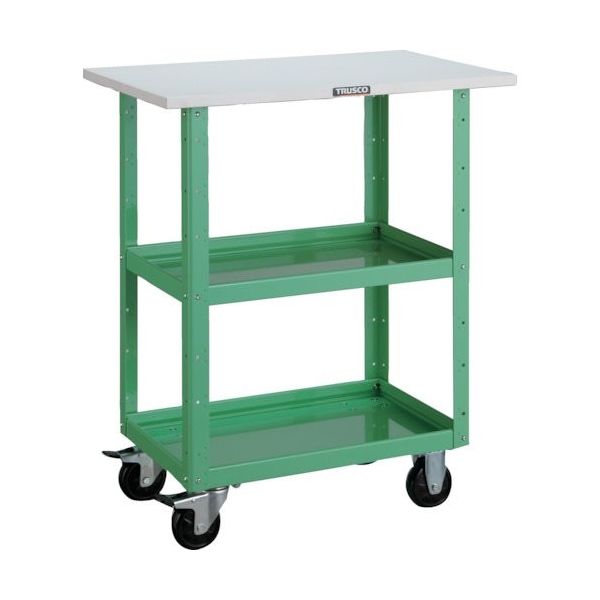 トラスコ中山 TRUSCO ツールワゴン イーグルワゴン 600X400XH740 天板付 ヤンググリーン EGW-762T-YG 1台（直送品）