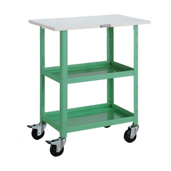 トラスコ中山 TRUSCO ツールワゴン バーディワゴン 600X400 天板付 ヤンググリーン BDW-962T-YG 1台（直送品）