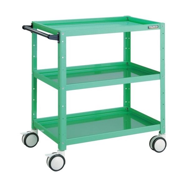 TRUSCO ツールワゴン バーディワゴン 600×400×H740 ウレタン双輪 ヤンググリーン BDW-763D-YG 1台（直送品）