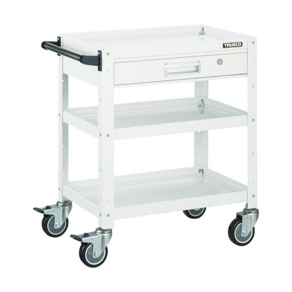 TRUSCO ツールワゴン バーディワゴン 750×500 引出付 ウレタン車輪 ヤンググリーン BDW-973VU-YG 1台（直送品）
