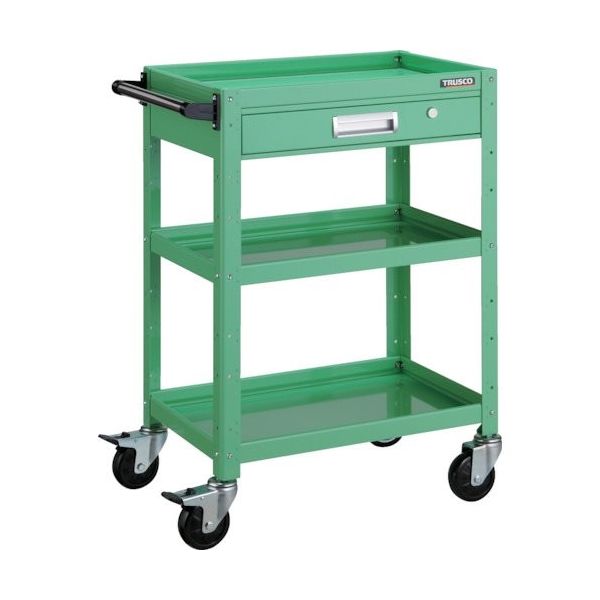 トラスコ中山 TRUSCO ツールワゴン バーディワゴン 600X400 引出付 ヤンググリーン BDW-963V-YG 1台（直送品）