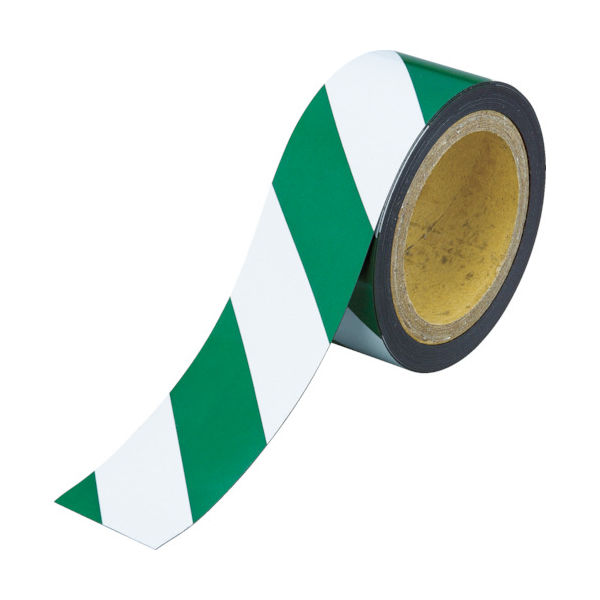 トラスコ中山 TRUSCO マグネット反射シート 緑・白 180mmX10m TMGH-1810GW 1枚 477-9533（直送品）