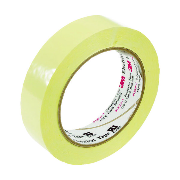 東研化工 3M ポリエステル電気絶縁テープ 1350黄色 25mmX66m 1350FY-1 25 1巻 479-9330（直送品）