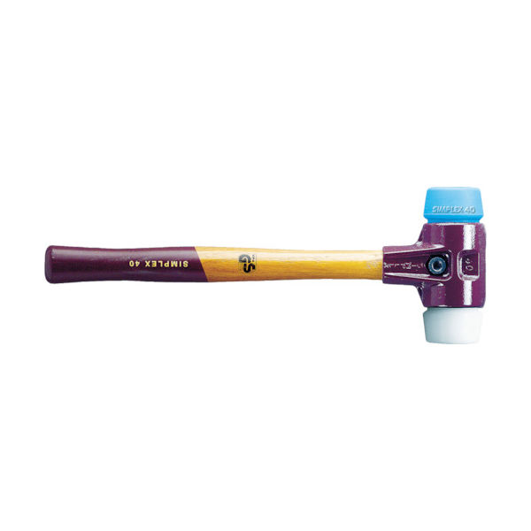 ロームヘルド・ハルダー HALDER シンプレックスハンマー TPE(青)ポリエチレン(白)頭径40mm 3017.040 1本(1個)（直送品）