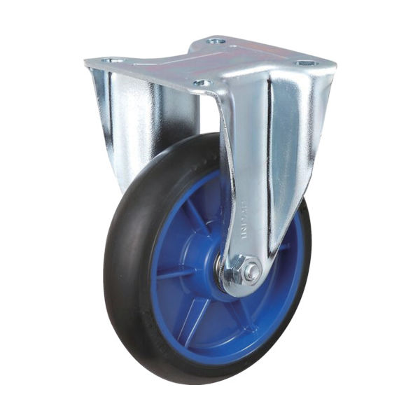 イノアックコーポレーション イノアック 低始動抵抗キャスター 固定金具付 Φ150 黒 シャフトΦ20 LR-150WK-BK-20 1個（直送品）