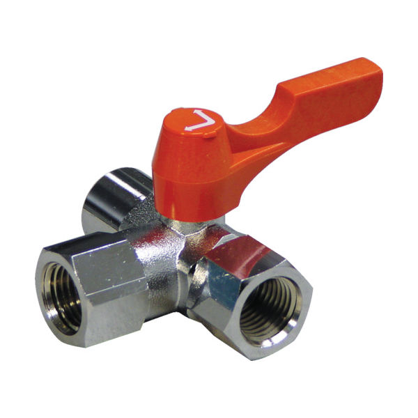 アソー ASOH エースボール3W 横型三方弁 内X内ネジ型 PT1/8 BT-1111R 1個 483-5751（直送品）