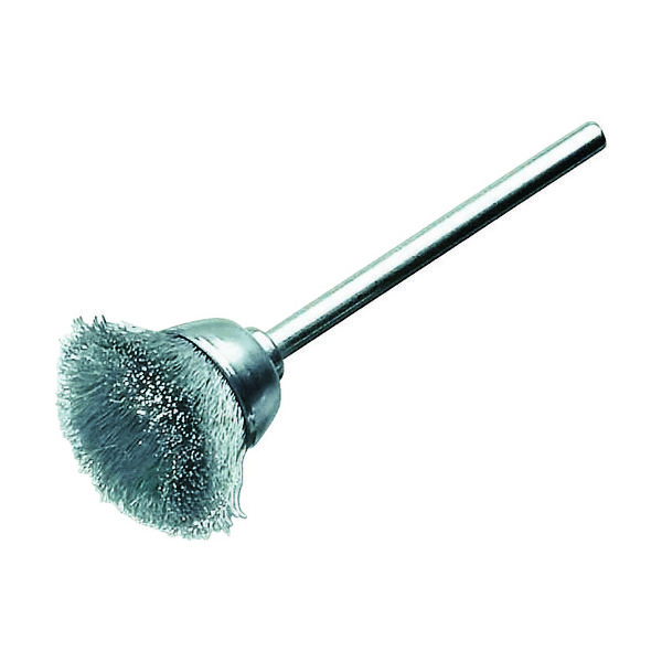 LESSMANN ミニチュア軸付カップ型ブラシ ステンレス線0.1 Φ15 430322 1本(1個) 483-9943（直送品）