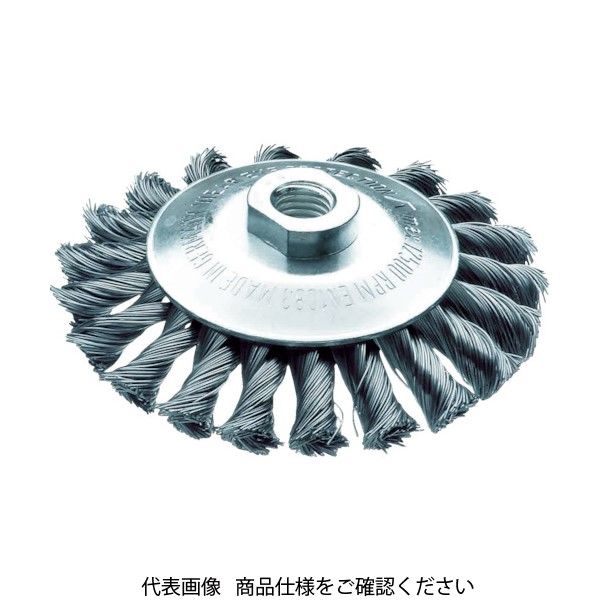 LESSMANN ノットベベルブラシ Φ115 高張度鋼線 0.5 472254 1個 484-0429（直送品）