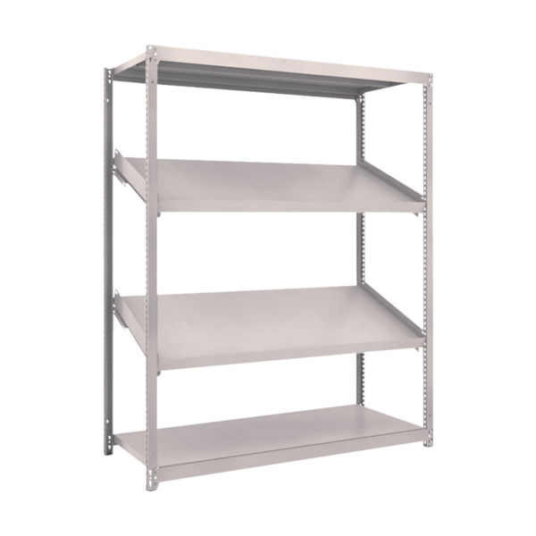 トラスコ中山 TRUSCO スチールラック M1.5型棚 1500X600XH1800 4段 傾斜2段 M1.5-6564K2 1台(1個)（直送品）