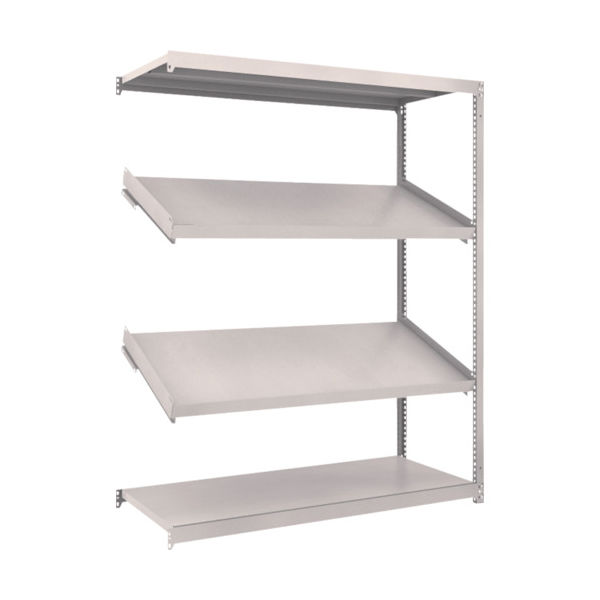 TRUSCO スチールラック M1.5型棚 1500X600XH1800 4段 傾斜2段 連結 M1.5-6564K2B 1台(1個)（直送品）