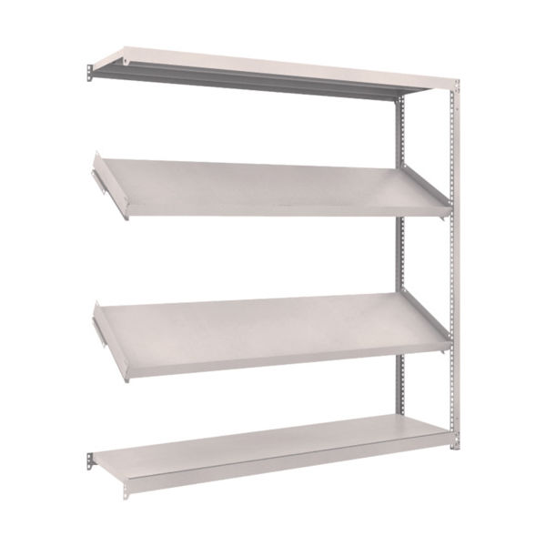 TRUSCO スチールラック M1.5型棚 1800X450XH1800 4段 傾斜2段 連結 M1.5-6644K2B 1台(1個)（直送品）