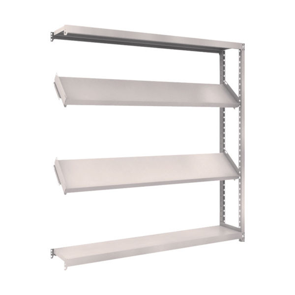 TRUSCO スチールラック M2型棚 1800X300XH1800 4段 傾斜2段 連結 M2-6634K2B 1セット(1個)（直送品）