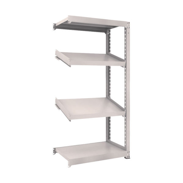 TRUSCO スチールラック M3型中量棚 900X571XH1800 4段 傾斜2段 連結 M3-6364K2B 1台(1個)（直送品）