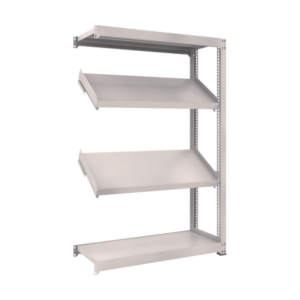 TRUSCO スチールラック M3型中量棚 1200X471XH1800 4段 傾斜2段 連結 M3-6454K2B 1台(1個)（直送品）