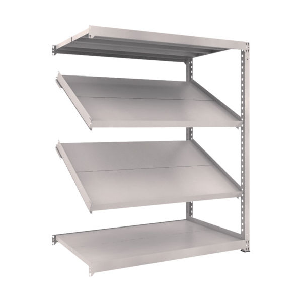 TRUSCO スチールラック M3型中量棚 1500X921XH1800 4段 傾斜2段 連結 M3-6594K2B 1台(1個)（直送品）