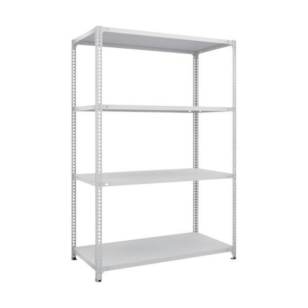 TRUSCO スチールラック SBL型抗菌塗装セミボルトレス軽量棚 W1200XD600XH1800 4段 W色 SBL-6464-W（直送品）