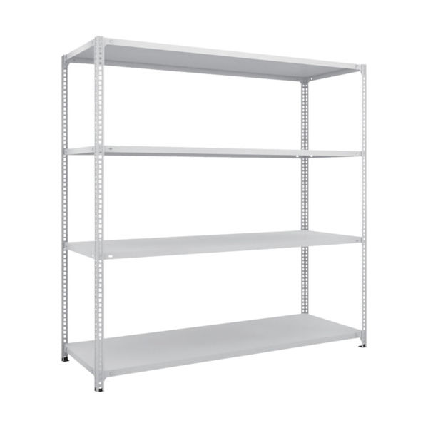 TRUSCO スチールラック SBL型抗菌塗装セミボルトレス軽量棚 W1800XD600XH1800 4段 W色 SBL-6664-W（直送品）