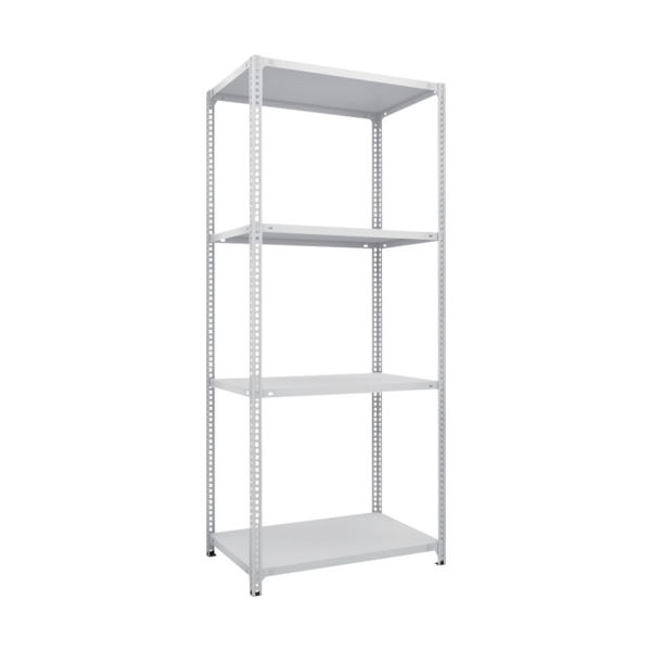 TRUSCO スチールラック SBL型抗菌塗装セミボルトレス軽量棚 W875XD600XH2100 4段 W色 SBL-7364-W（直送品）