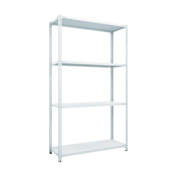TRUSCO スチールラック SBL型抗菌塗装セミボルトレス軽量棚 W1200XD450XH2100 4段 W色 SBL-7444-W（直送品）
