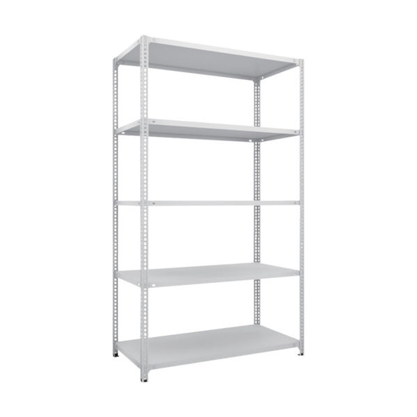 TRUSCO スチールラック SBL型抗菌塗装セミボルトレス軽量棚 W1200XD600XH2100 5段 W色 SBL-7465-W（直送品）