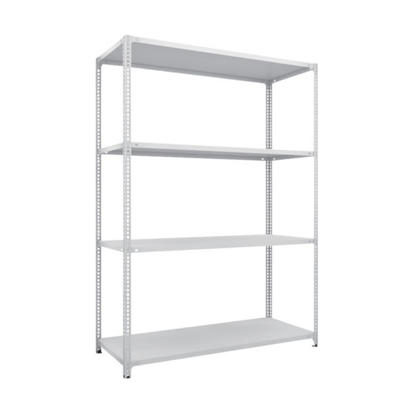 TRUSCO スチールラック SBL型抗菌塗装セミボルトレス軽量棚 W1500XD600XH2100 4段 W色 SBL-7564-W（直送品）
