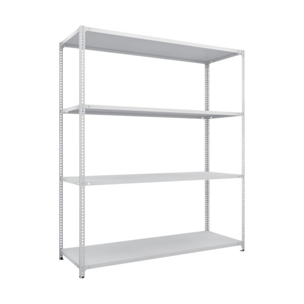 TRUSCO スチールラック SBL型抗菌塗装セミボルトレス軽量棚 W1800XD600XH2100 4段 W色 SBL-7664-W（直送品）