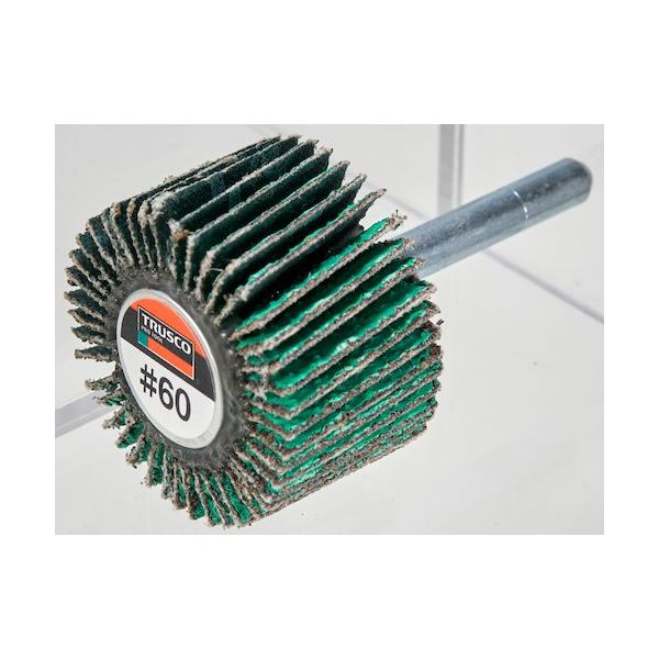 トラスコ中山 TRUSCO 超研削フラップホイール 外径50X幅25X軸径6 #Z40 5個入 HF5025Z-40 1箱(5個)（直送品）