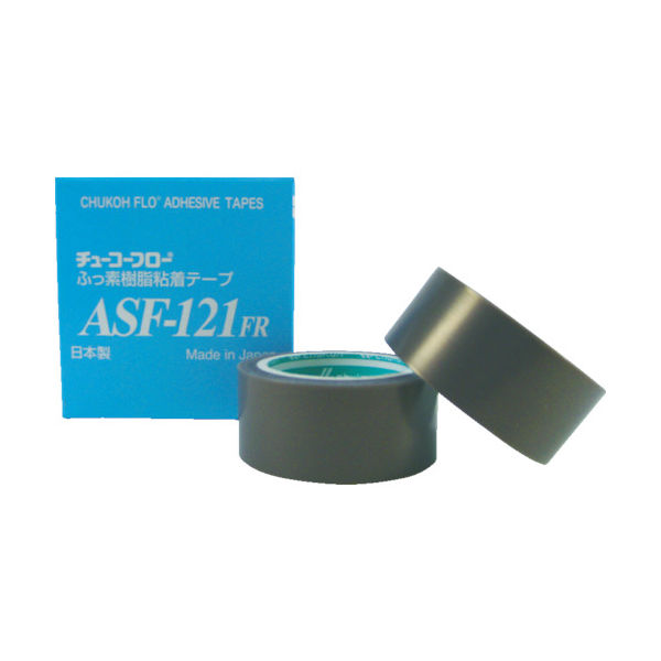中興化成工業 チューコーフロー フッ素樹脂フィルム粘着テープ ASF―121FR 0.13t×13w×10m ASF121FR-13X13 1巻（直送品）