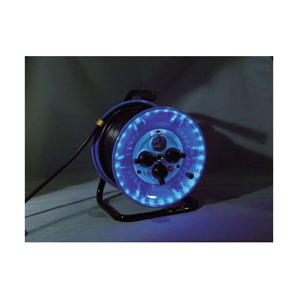 日動工業 NICHIDO 電工ドラム 防雨型LEDラインドラム 緑 漏電保護専用 30m NPWL-EB33-G 1台 486-6169（直送品）