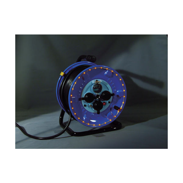 日動工業 日動 電工ドラム 防雨型LEDラインドラム 赤 漏電保護専用 30m NPWL-EB33-R 1台 486-6185（直送品）