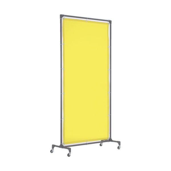 トラスコ中山 TRUSCO 溶接遮光フェンス 1015型単体 キャスター 黄 YF1015-Y 1台 487-5664（直送品）
