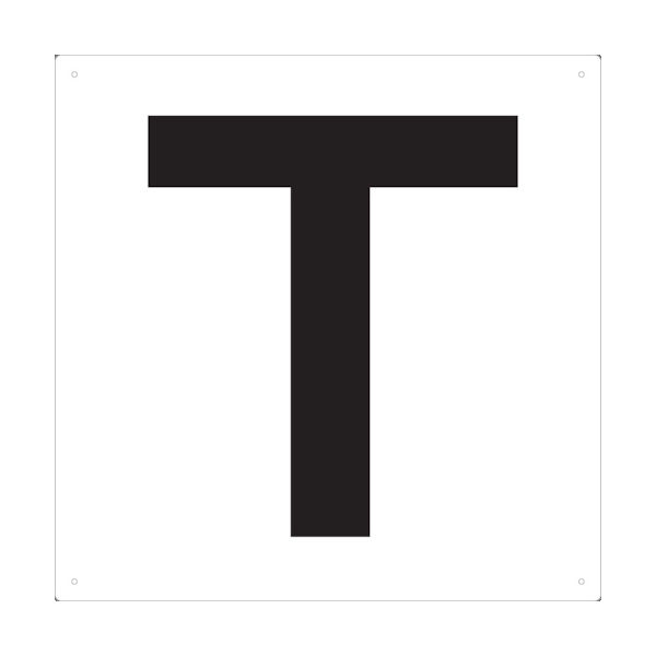 トラスコ中山 TRUSCO 表示板 アルファベット「T」 420X420 TAEH-T 1枚 487-6571（直送品）